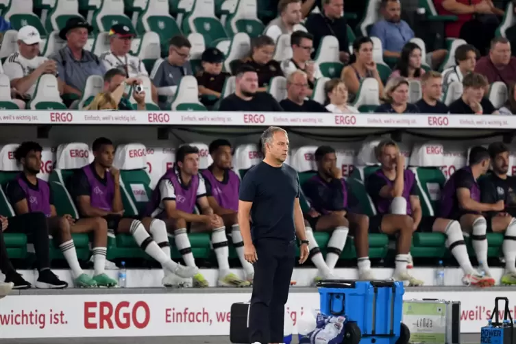 Mittendrin und doch irgendwie alleingelassen: Bundestrainer Hansi Flick. 