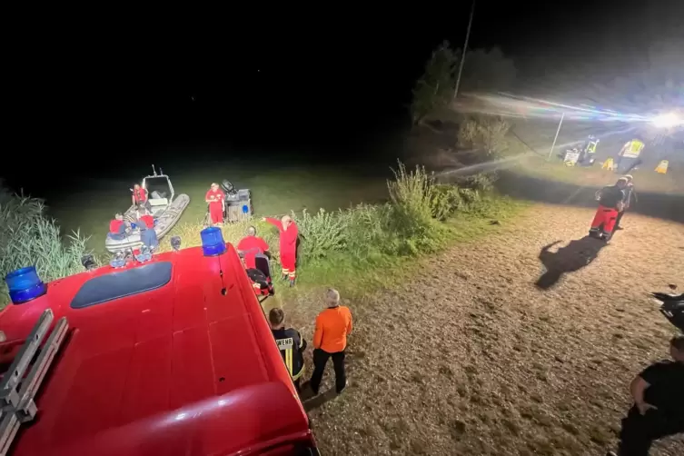 Die Feuerwehr war mit 35 Leuten am See. 