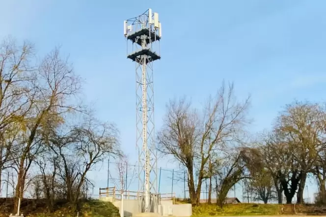 Der Telekom-Funkturm am Sportplatz in Impflingen wurde bereits im Jahr 2020 errichtet.