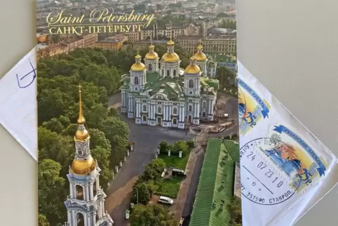 Post aus Petersburg: Damit hatte die 79-jährige Frankenthalerin nach vier Jahren Zustelldauer gar nicht mehr gerechnet.