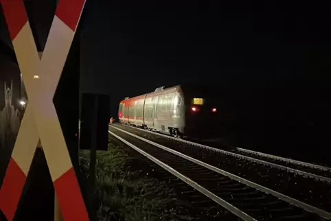 Ein Regionalexpress, der nicht mehr weiterfahren konnte. 