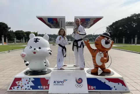 Kim Herzog gewann in Seoul Taekwondo-Gold und schlägt nach 33 Jahren das Kampfkapitel endgültig zu. Sein Sohn Orell holte Silber