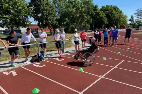 In Deidesheim wird am Samstag auch ein Rollstuhlparcours fürs Behinderten-Sportabzeichen angeboten. 