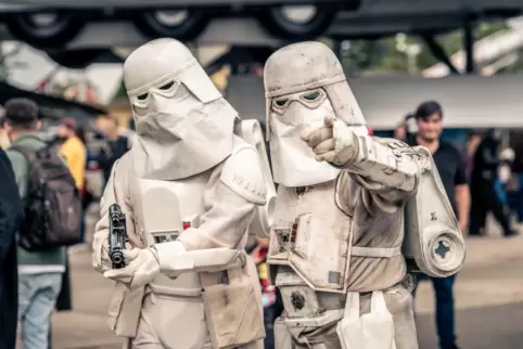 Achtung: Natürlich kann man in Speyer auch bewaffneten Storm Troopers begegnen. 