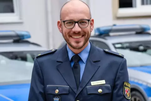 Hier noch in Uniform, ab Oktober in Zivil: Marcel Wirdemann übernimmt die Leitung der Kriminalinspektion in Bad Kreuznach.
