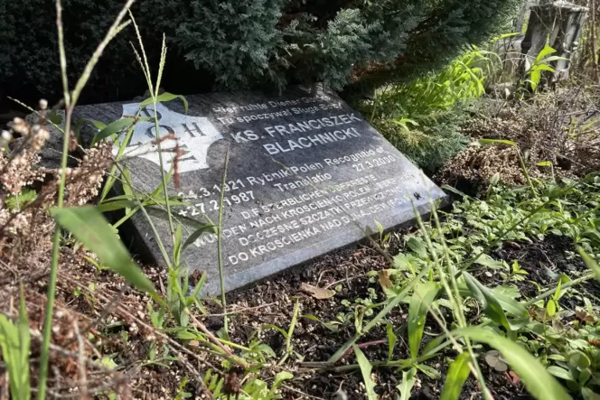 Hier wurden wegen des Giftmord-Verdachts Proben entnommen: das ehemalige Grab des Priesters Franciszek Blachnicki auf dem Carlsb