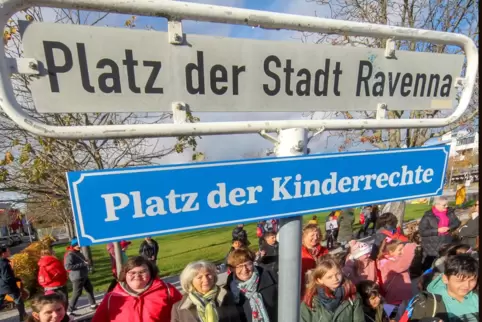 November 2022: Speyers erster „Platz der Kinderrechte“.