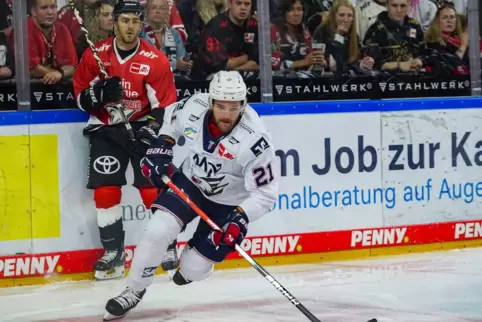 In Köln kaum zu bremsen: Adler-Stürmer Kris Bennett. 