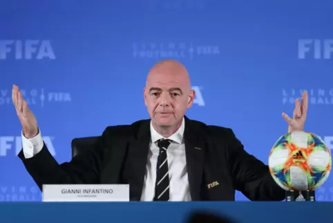 Herr des Fußballs: In einer geteilten Welt vereinen sich Fifa und Fußball“, sagt Fifa-Präsident GIanni Infantino. 