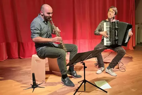 Francois Heun am Sopransaxofon und Fe Fritschi am Akkordeon überzeugten die Besucher. 