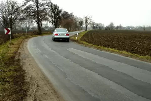 Die L525 zwischen Fußgönheim und Ruchheim: Schon lange wünscht man sich hier einen Radweg. 