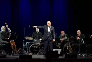 Beim Kulturbeutel: Burghart Klaußner und seine Band. 