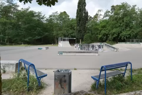 Nächtlicher Tatort: Skaterbahn in Speyer-Nord.