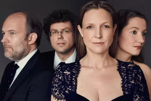 Das Amaryllis Quartett: Gustav Frielinghaus, Yves Sandoz, Mareike Hefti und Lena Sandoz (von links).