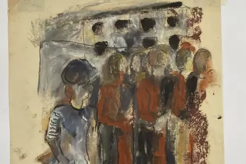 Eines von Victor Bauers Bildern aus der Gefangenschaft, entstanden 1943/44 in Mailand. 