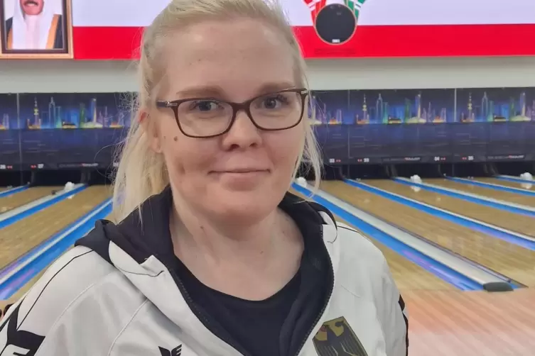 Laura Beuthner im Dress der Nationalmannschaft in Kuwait. 