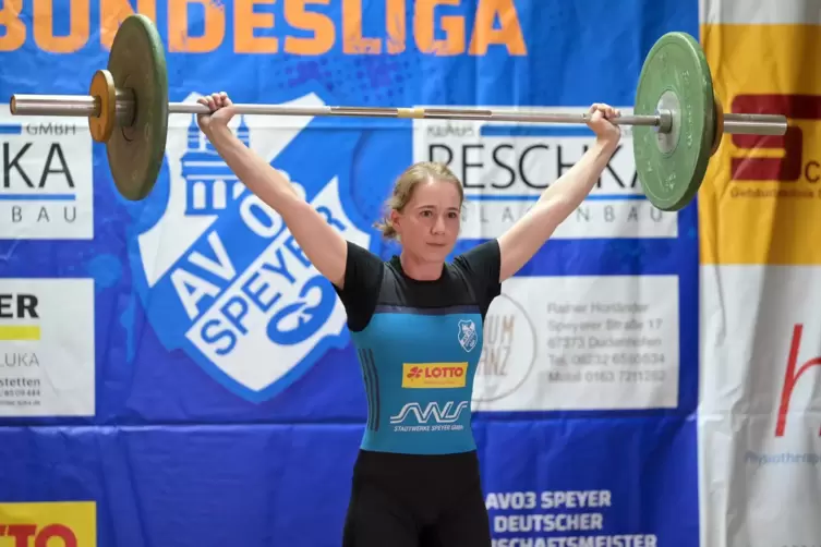 43 Kilogramm: Ramona Schiff (Speyer) bei ihrem ersten Versuch.
