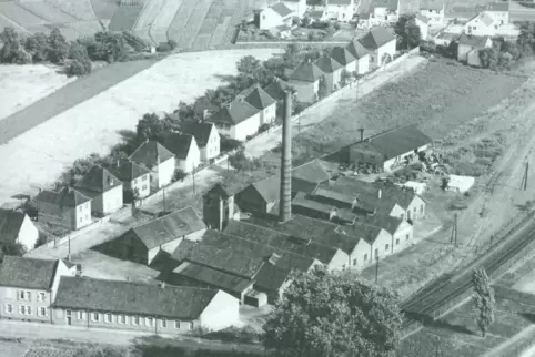 Ein historisches Foto der Gurkenfabrik in Schifferstadt. 