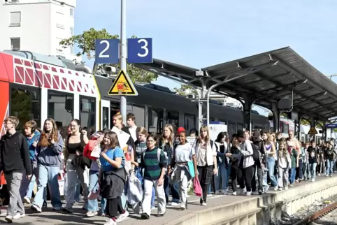 Wichtiger Knotenpunkt im Schülerverkehr mit der Bahn: Der Bahnhof Bad Dürkheim. 