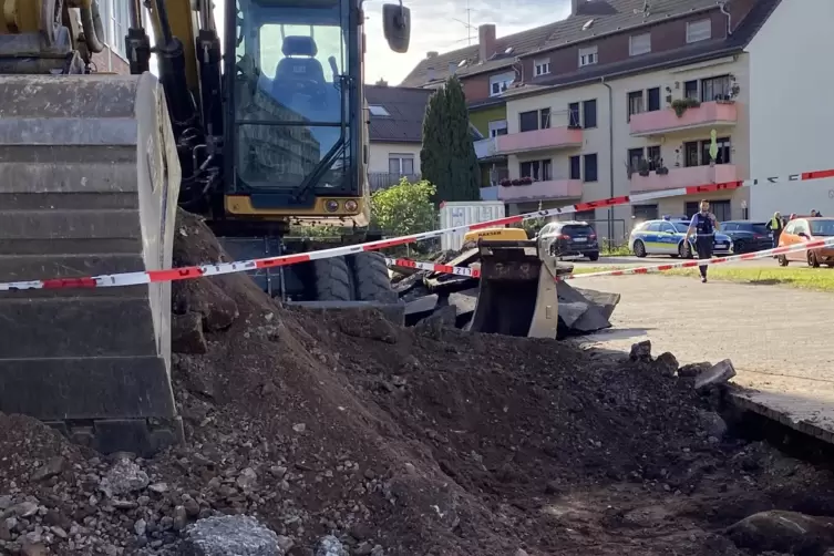 Der Fundort der Bombe. 