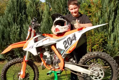 Fährt im kommenden Jahr in der 85-Kubik-Klasse Motocross, obwohl er noch in der 65-Kubik-Klasse starten dürfte: Der elfjährige N