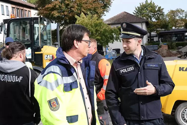 Besprechung: OB Marold Wosnitza (links) und Zweibrückens Polizei-Chef Nicolai Zöller. 