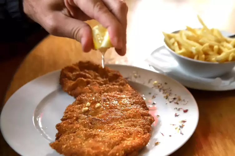 Auch Schnitzel in verschiedenen Versionen geh&ouml;ren im Raddegaggl zum Mittagstisch-Angebot.
