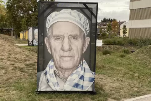 Das Porträt von Tadeusz Roguski, der unter anderem am Aufstand im Warschauer Ghetto und am Todesmarsch nach Dachau teilgenommen 