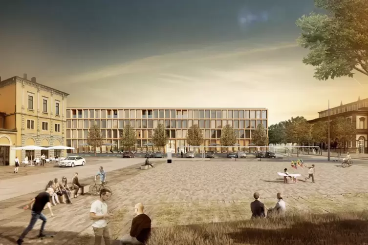 Der 2019 vorgestellte Entwurf f&uuml;r den Hotel-Neubau.