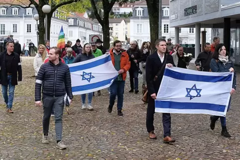Kundgebung für den Frieden und gegen Antisemitismus. 