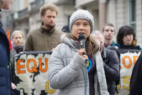 Greta Thunberg ist als Klimaaktivistin (hier am 17. Oktober in London) weltbekannt. Dass sie den jüngsten Streik nicht dem Klima