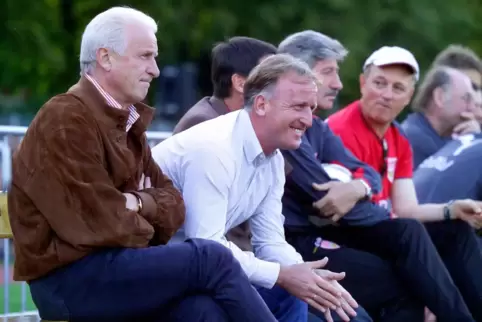 Stars bei RW Speyer: Trainer Giovanni Trapattoni (links) vom VfB Stuttgart und sein Co Andreas Brehme.