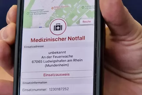 Beim Start der Katretter-App in der Leitstelle in Ludwigshafen wurde schon mal ein Probenotfall ausgelöst. 
