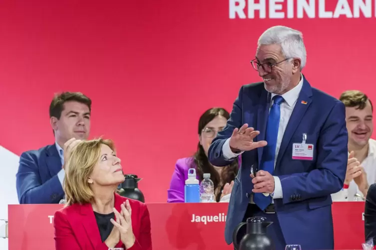 Zumindest auf dem Podium herrscht Einigkeit beim SPD-Landesparteitag in Mainz. 