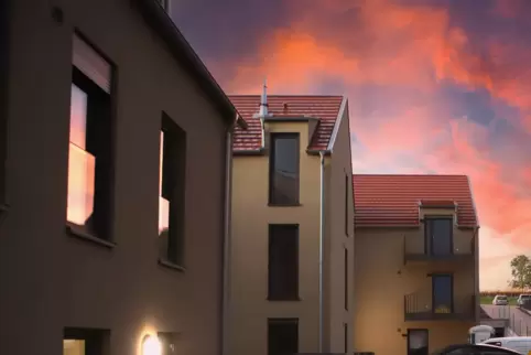 Im hinteren Gebäudetrakt der neuen VR-Bank sind weitere Wohnungen. 