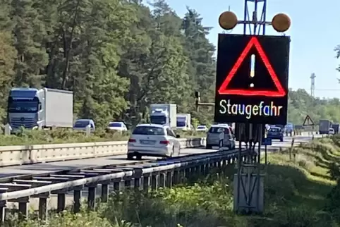 Auf der A65 zwischen Wörth und Kandel staute sich in den vergangenen Wochen häufig der Verkehr. 