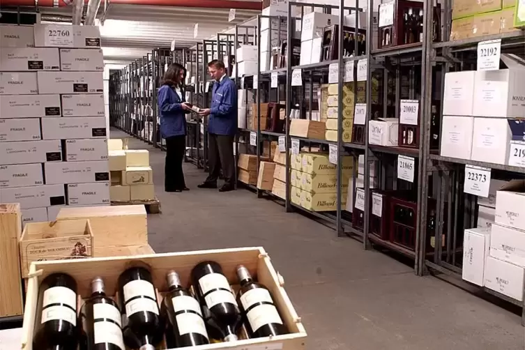 &Uuml;ppig best&uuml;ckt: die BASF-Weinkellerei. 