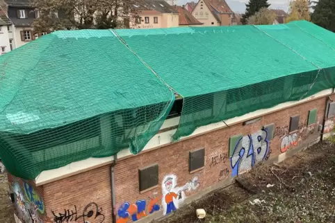 Am Samstag wurde das Netz am Stellwerkgebäude geöffnet, um Tauben zu befreien.