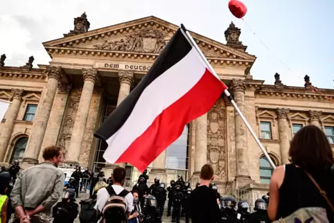 Besonders während der Corona-Pandemie gab es viele Demonstrationen mit Reichsbürgern – wie hier in Berlin.