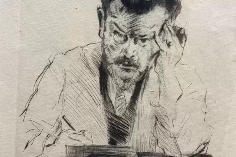 Max Slevogt: Selbstbildnis mit Zigarre, 1916.