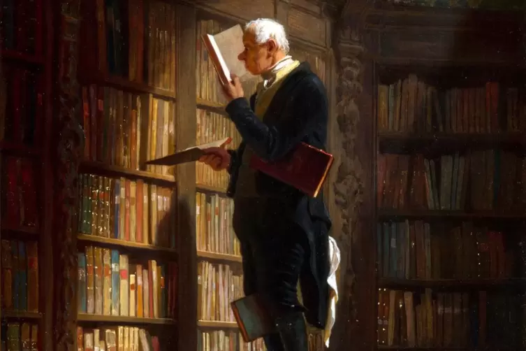 Der Welt entrückt:  Carl Spitzwegs „Bücherwurm“, entstanden um 1850. 