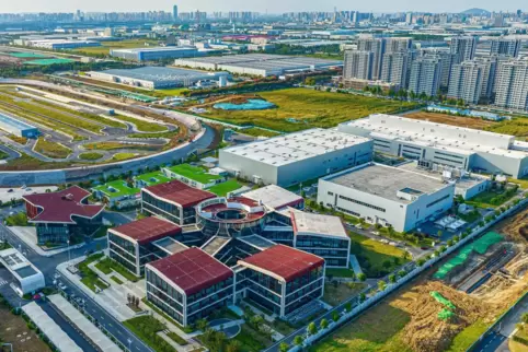 Der Entwicklungs- und Produktionsstandort von Volkswagen in Hefei in der chinesischen Provinz Anhui. 