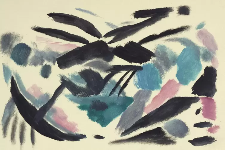 Gabriele M&uuml;nter: &bdquo;Schwarz, blau, rosa&ldquo;, 1953. 