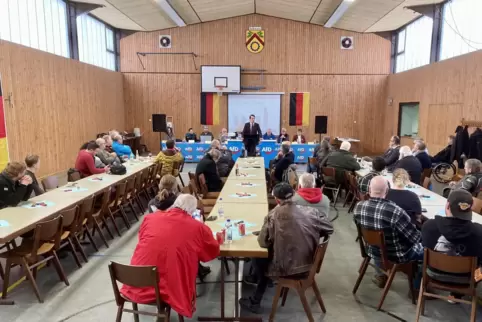 Rund 50 Mitglieder kamen zum Kreisparteitag der AfD in Schweiz in die Grenzlandhalle. 