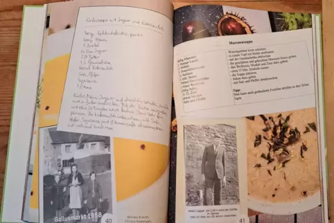 Mit historischen Bildern und teils handschriftlichen Rezepten: das Kochbuch der Bedesbacher Landfrauen.
