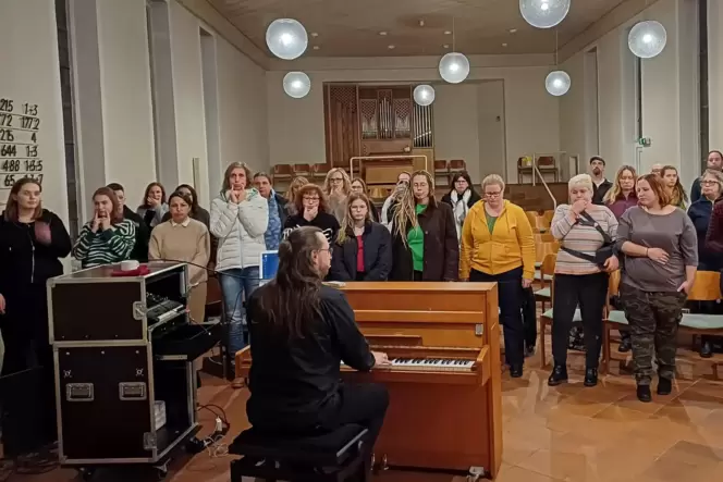 Der Chor Popsound probt wöchentlich in der Pirmasenser Pauluskirche.