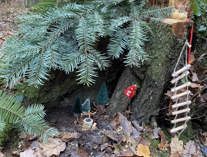 Hier gibt es sogar einen winzigen Brunnen!