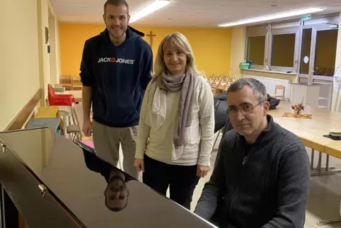 Cedric Cullmann, Claudia Rittman-Wilhelm und Dekanatskantor Diethelm Schlegel.