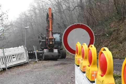 Kein Durchkommen: Die Straße zwischen Wachenheim und Rotsteig wird saniert. 