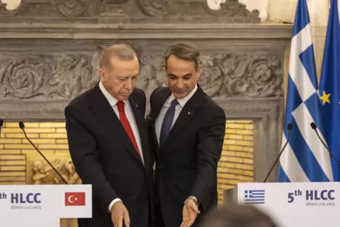Wollen ein neues Kapitel aufschlagen: der türkische Präsident Erdogan und der griechische Premier Mitsotakis.